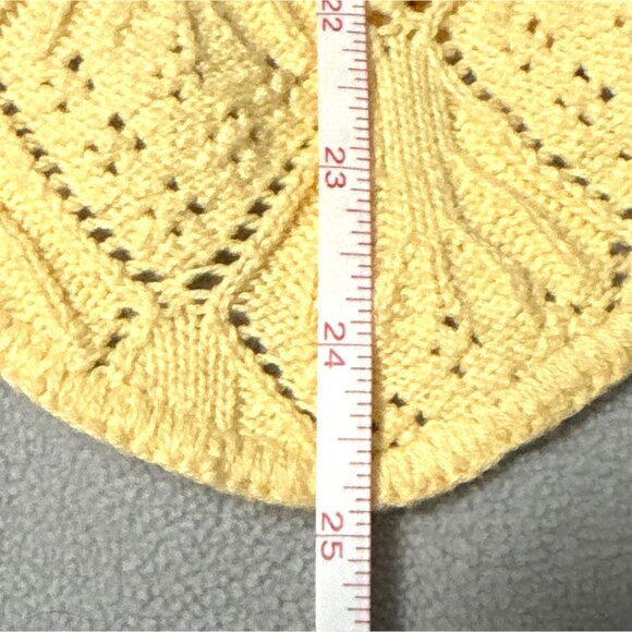 Vintage Cotton Forever Buttercup Yellow Pointelle Knit Vest - Picture 7 of 7